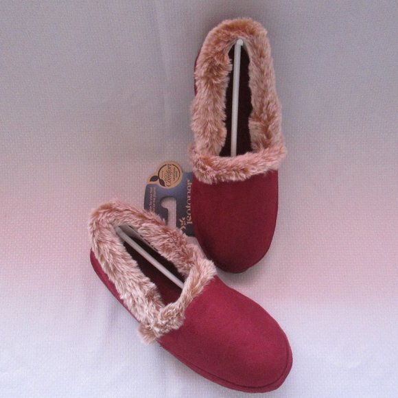💕 WOMENS ISOTONER CHILI PEPPER CLOSED BACK SLIPPERS SIZE M 💕 - Picture 8 of 12